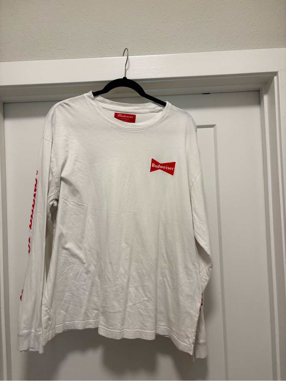 PacSun White Tee with Red Brand Patch